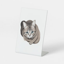 Adorable Mama Cat Illustration | Niedliches Felden Sockelschild