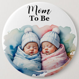 Adorable Mama für Jungen/Mädchen - Zwillingsbabys Button