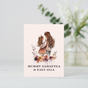 Adorable Mama und Tochterbank (10) Postkarte