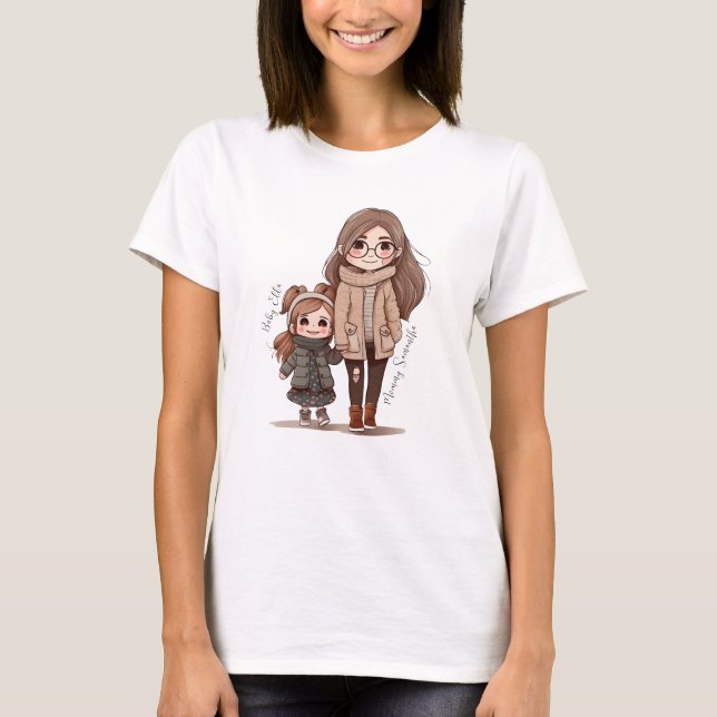 Adorable Mama und Tochterbank (5) T-Shirt (Vorderseite)