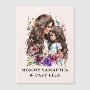 Adorable Mama und Tochterbank (7) Magnetkarte