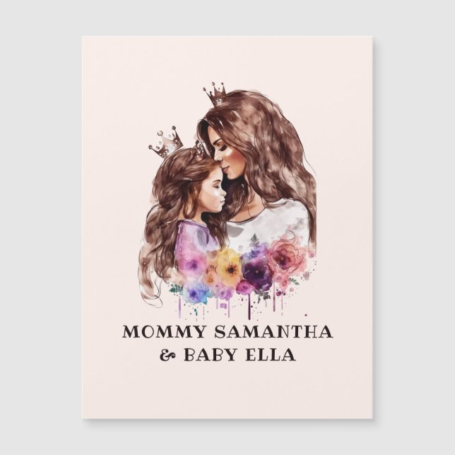 Adorable Mama und Tochterbank (8) Magnetkarte (Vorderseite)