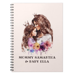Adorable Mama und Tochterbank (8) Notizblock