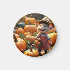 Adorable Maus mit Pumpkins Magnet