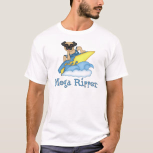 Adorable Mega Ripper Mops Surfer T-Shirts, Geschen T-Shirt
