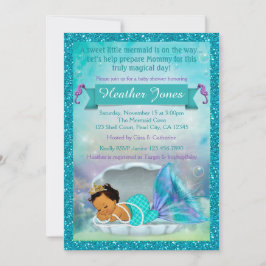 Adorable Mermaid Baby Shower Einladungen #136 MED