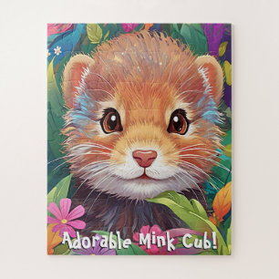 Adorable Mink Cub - für Kinder, die Tiere Liebe ha Puzzle