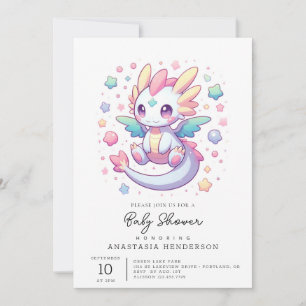 Adorable moderne Dragon Baby-Dusche Einladung