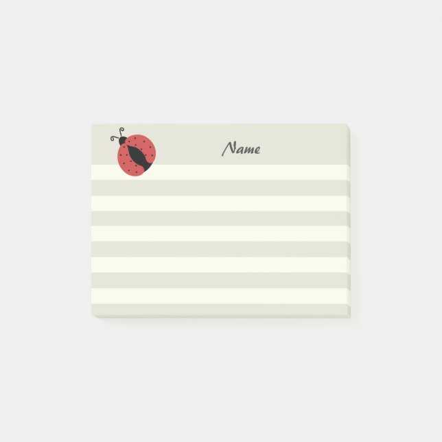 Adorable moderne niedliche Ladybug Post-it Klebezettel (Vorderseite)