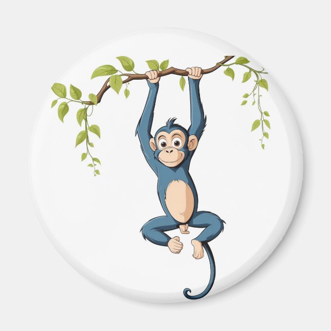 Adorable Monkey Hangmagnet Magnet (Vorne)