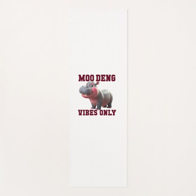 Adorable MOO DENG VIBES NUR Good Baby Hippo Vibe Yogamatte (Vorderseite)