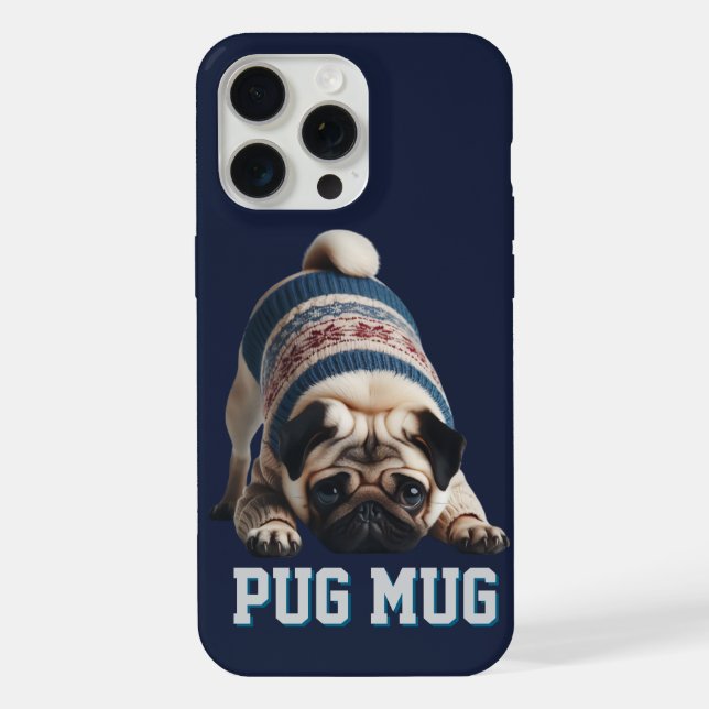 Adorable Mops - Was für eine Tasse! iPhone Hülle (Rückseite)