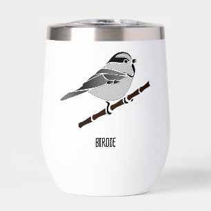 Adorable Mountain Chickadee Bird Illustriert