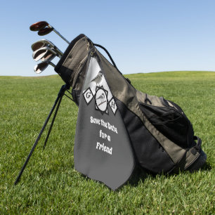 Adorable Mountain Chickadee Monogram Foto Golfhandtuch