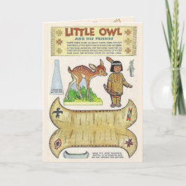 Adorable Native American Indian Art Replica Karte