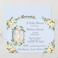 Adorable Neugeborene Blue Floral Baby Boy Dusche