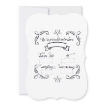 Adorable Neutral Teddy Bear Baby Ankündigung