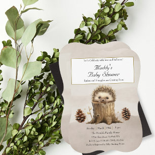 Adorable Niedlich Baby Igel Babydusche Einladung