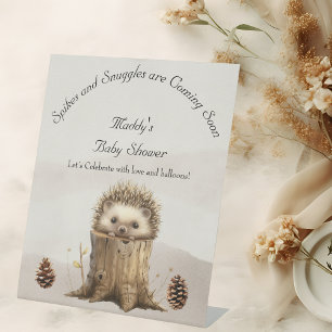 Adorable Niedlich Baby Igel Babydusche Sockelschild