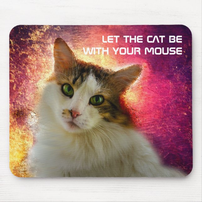 Adorable Niedlich Calico Cat Mousepad (Vorne)