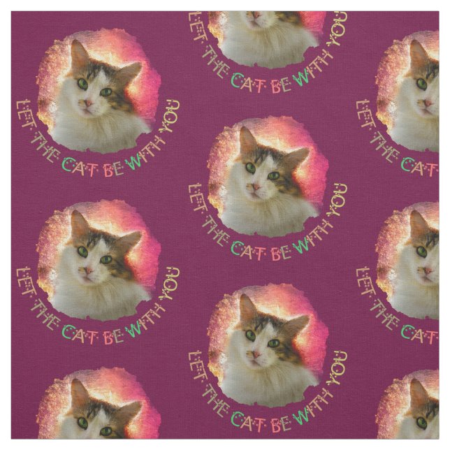 Adorable Niedlich Calico Cat Stoff (Muster)