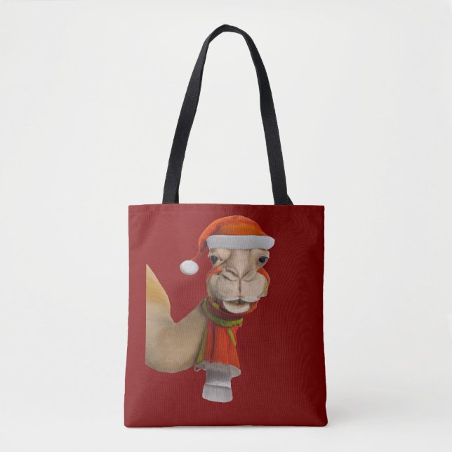 Adorable Niedlich Camel Wear Weihnachtsmannmütze W (Vorderseite)