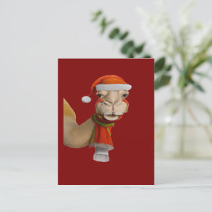 Adorable Niedlich Camel Wear Weihnachtsmannmütze W Postkarte