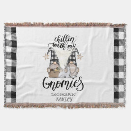 Adorable Niedlich Gnomes Black Buffalo Kariert Decke