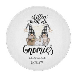 Adorable Niedlich Gnomes Black Buffalo Kariert Schneidebrett