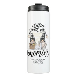 Adorable Niedlich Gnomes Black Buffalo Kariert Thermosbecher