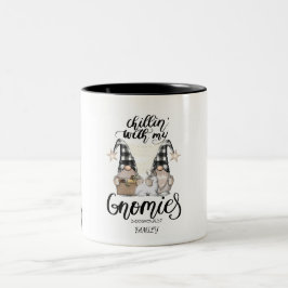 Adorable Niedlich Gnomes Black Buffalo Kariert Zweifarbige Tasse