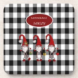 Adorable Niedlich Gnomes Buffalo Kariert Getränkeuntersetzer