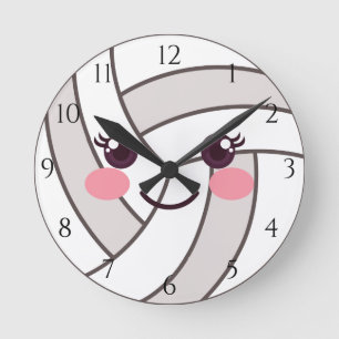 Adorable Niedlich Kawaii Volleyball Ball Kinder Sc Runde Wanduhr