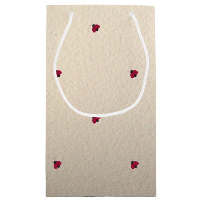 Adorable Niedlich,Ladybugs,leuchtend Kleine Geschenktüte (Rückseite)