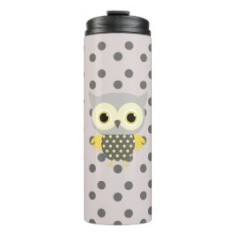 Adorable niedlich Owl Dots Muster Kinderzimmer Jun Thermosbecher
