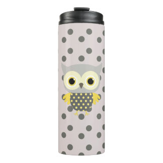 Adorable niedlich Owl Dots Muster Kinderzimmer Jun Thermosbecher