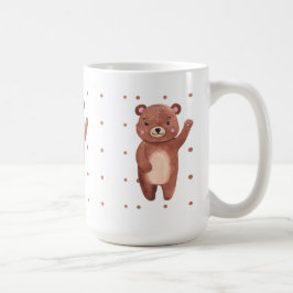 Adorable niedliche Bärentöne Muster Mädchen Mutter Kaffeetasse