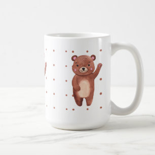Adorable niedliche Bärentöne Muster Mädchen Mutter Kaffeetasse