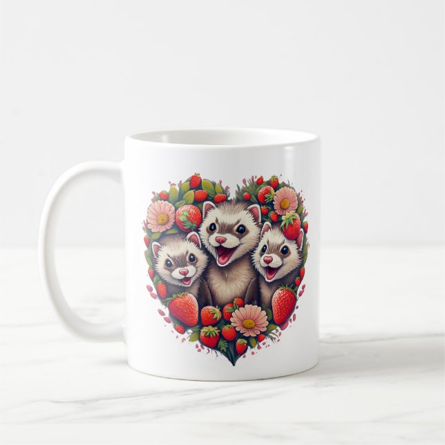 Adorable Niedliche Ferret Hütte Core Tasse (Links)