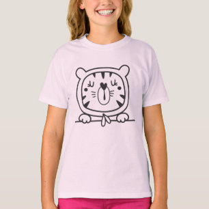 Adorable niedliche Tiger für Mädchen pink T-Shirt