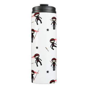 Adorable Ninja Muster Thermosbecher
