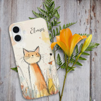 Adorable Orange Cat Illustration Personalisiert