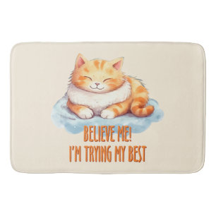 Adorable Orange Tabby Cat - Ich versuche mein Best Badematte