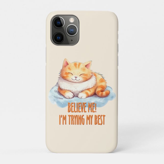 Adorable Orange Tabby Cat - Ich versuche mein Best Case-Mate iPhone Hülle (Rückseite)