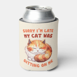 Adorable Orange Tabby Cat - Sorry, ich bin spät Dosenkühler