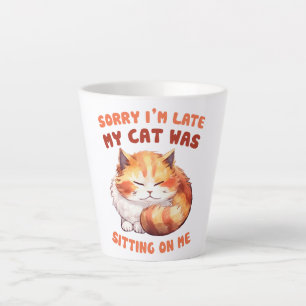 Adorable Orange Tabby Cat - Sorry, ich bin spät Milchtasse