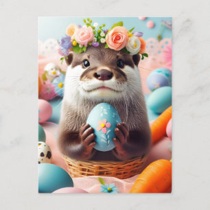 Adorable Oster Otter Postkarte