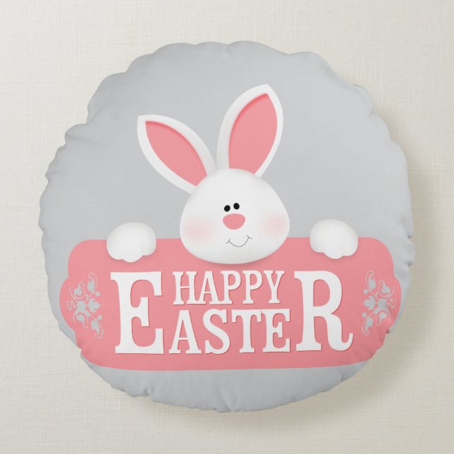 Adorable Osterbaby - Niedlich & komfortabel 🐰 🥚 Rundes Kissen (Vorderseite)