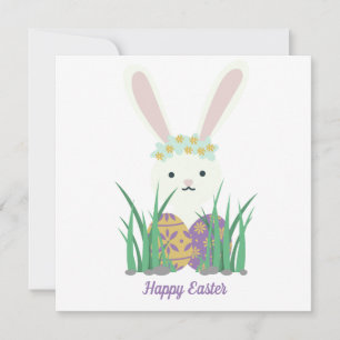 Adorable Osterfest Bunny & Egg Karte