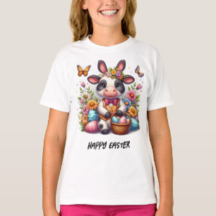 Adorable Osterkuh Bunny mit Eiern T-Shirt